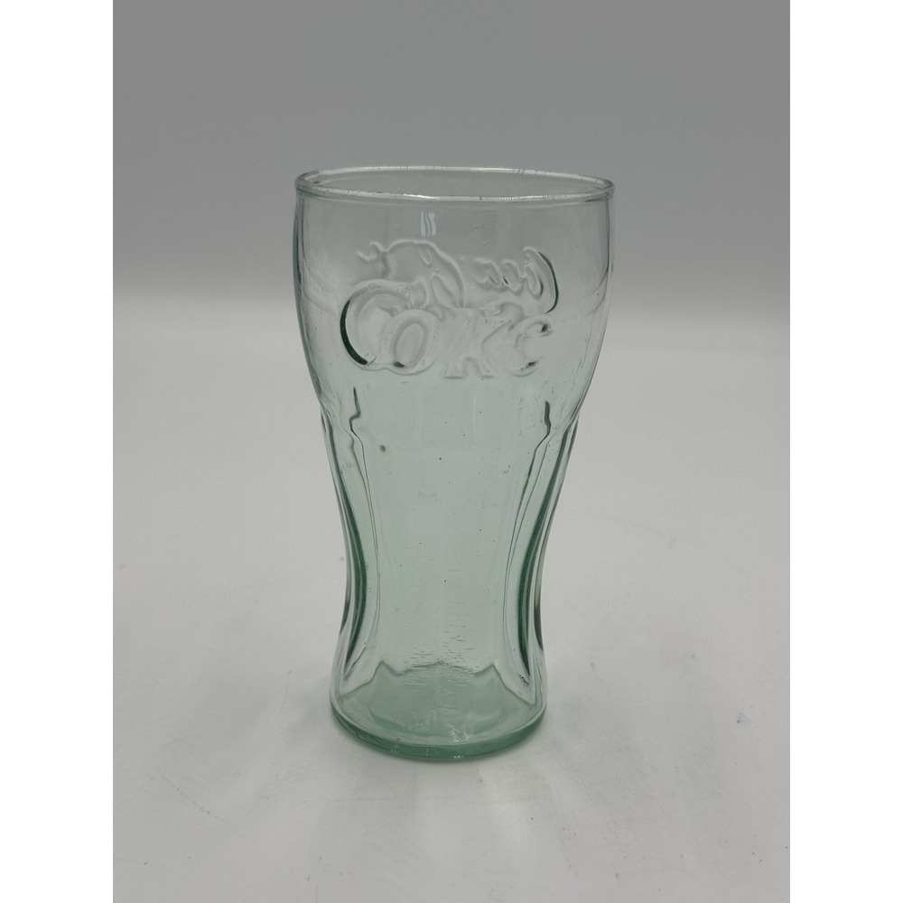 Coca-Cola Coke Vintage Green Glass Small Size 4.5" Tall Embossed